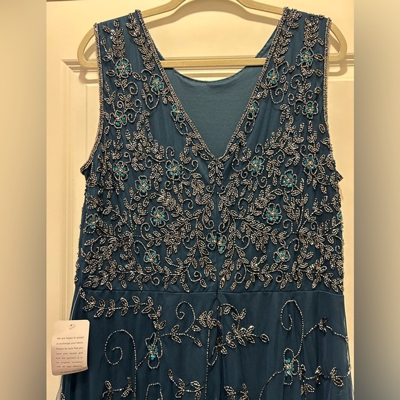 Pisarro Nights Beaded Mesh Gown - Picture 8 of 10